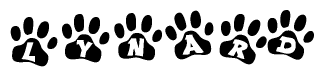 Animal Paw Prints with Lynard Lettering