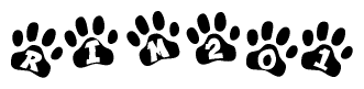 Animal Paw Prints Spelling Rim201