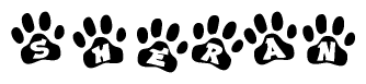 Animal Paw Prints with Sheran Lettering