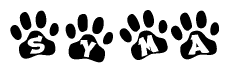 Animal Paw Prints with Syma Lettering