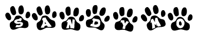 Animal Paw Prints with Sandymo Lettering
