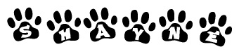 Animal Paw Prints with Shayne Lettering
