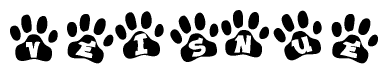 Animal Paw Prints with Veisnue Lettering