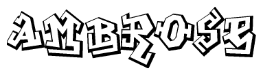 The clipart image features a stylized text in a graffiti font that reads Ambrose.