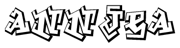 The clipart image features a stylized text in a graffiti font that reads Annjea.