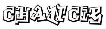 The clipart image features a stylized text in a graffiti font that reads Chancie.