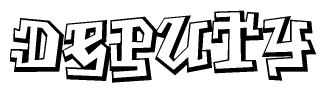 The clipart image features a stylized text in a graffiti font that reads Deputy.