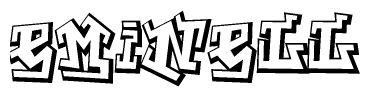 The clipart image features a stylized text in a graffiti font that reads Eminell.