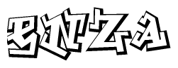 The clipart image features a stylized text in a graffiti font that reads Enza.