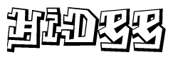 The clipart image features a stylized text in a graffiti font that reads Hidee.