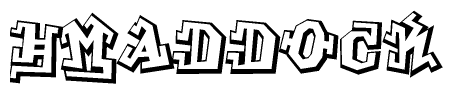 The clipart image features a stylized text in a graffiti font that reads Hmaddock.