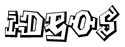 The clipart image features a stylized text in a graffiti font that reads Ideos.