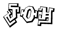 The clipart image features a stylized text in a graffiti font that reads Joh.