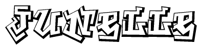 The clipart image features a stylized text in a graffiti font that reads Junelle.