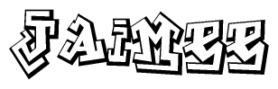 The clipart image features a stylized text in a graffiti font that reads Jaimee.