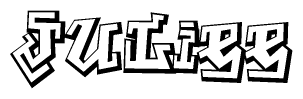 The clipart image features a stylized text in a graffiti font that reads Juliee.