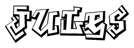 The clipart image features a stylized text in a graffiti font that reads Jules.