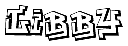 The clipart image features a stylized text in a graffiti font that reads Libby.