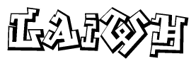 The clipart image features a stylized text in a graffiti font that reads Laiwh.