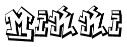 The clipart image features a stylized text in a graffiti font that reads Mikki.