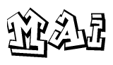 The clipart image features a stylized text in a graffiti font that reads Mai.