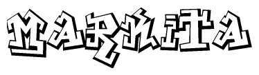 The clipart image features a stylized text in a graffiti font that reads Markita.