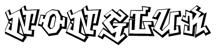 The clipart image features a stylized text in a graffiti font that reads Nongluk.