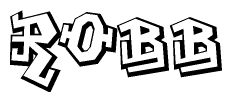 The clipart image features a stylized text in a graffiti font that reads Robb.