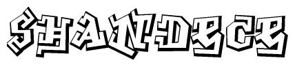 The clipart image features a stylized text in a graffiti font that reads Shandece.