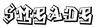 The clipart image features a stylized text in a graffiti font that reads Smeade.