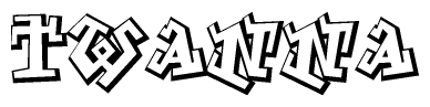 The clipart image features a stylized text in a graffiti font that reads Twanna.