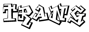 The clipart image features a stylized text in a graffiti font that reads Trang.