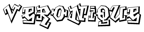 The clipart image features a stylized text in a graffiti font that reads Veronique.