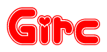 The image displays the word Girc written in a stylized red font with hearts inside the letters.