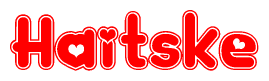 The image displays the word Haitske written in a stylized red font with hearts inside the letters.