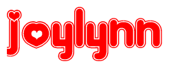 The image displays the word Joylynn written in a stylized red font with hearts inside the letters.