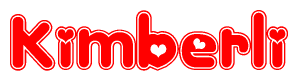 The image displays the word Kimberli written in a stylized red font with hearts inside the letters.