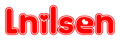 The image displays the word Lnilsen written in a stylized red font with hearts inside the letters.