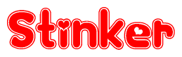 The image displays the word Stinker written in a stylized red font with hearts inside the letters.