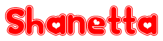 The image displays the word Shanetta written in a stylized red font with hearts inside the letters.