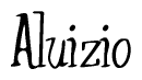 Cursive Script 'Aluizio' Text