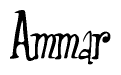 The image is a stylized text or script that reads 'Ammar' in a cursive or calligraphic font.