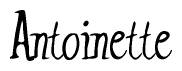 The image contains the word 'Antoinette' written in a cursive, stylized font.