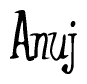 Cursive 'Anuj' Text
