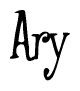 The image is of the word Ary stylized in a cursive script.