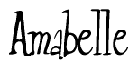 The image contains the word 'Amabelle' written in a cursive, stylized font.