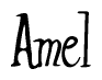 The image is of the word Amel stylized in a cursive script.