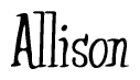 The image is of the word Allison stylized in a cursive script.