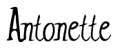 The image is a stylized text or script that reads 'Antonette' in a cursive or calligraphic font.