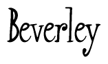 The image contains the word 'Beverley' written in a cursive, stylized font.